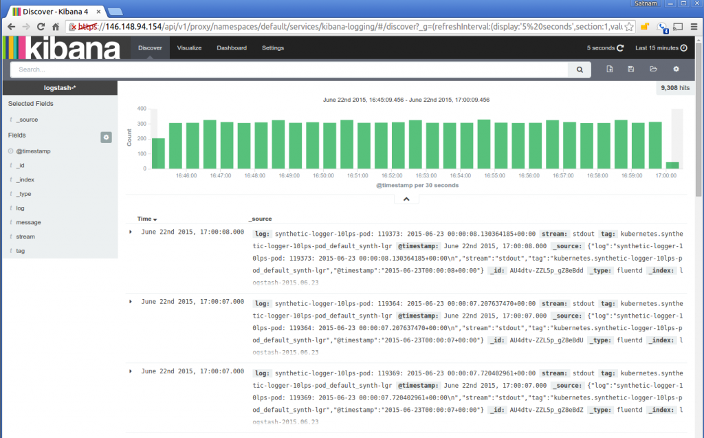 Kibana-k (Elastic stack-en zati bat) erregistroen edukian bilaketa aurreratua errazten du